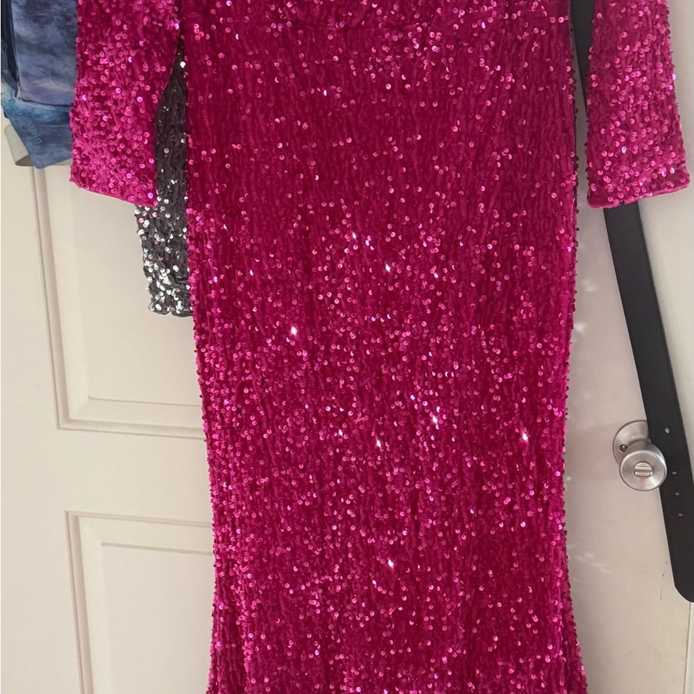 Sparkling Pink Sequin Dress